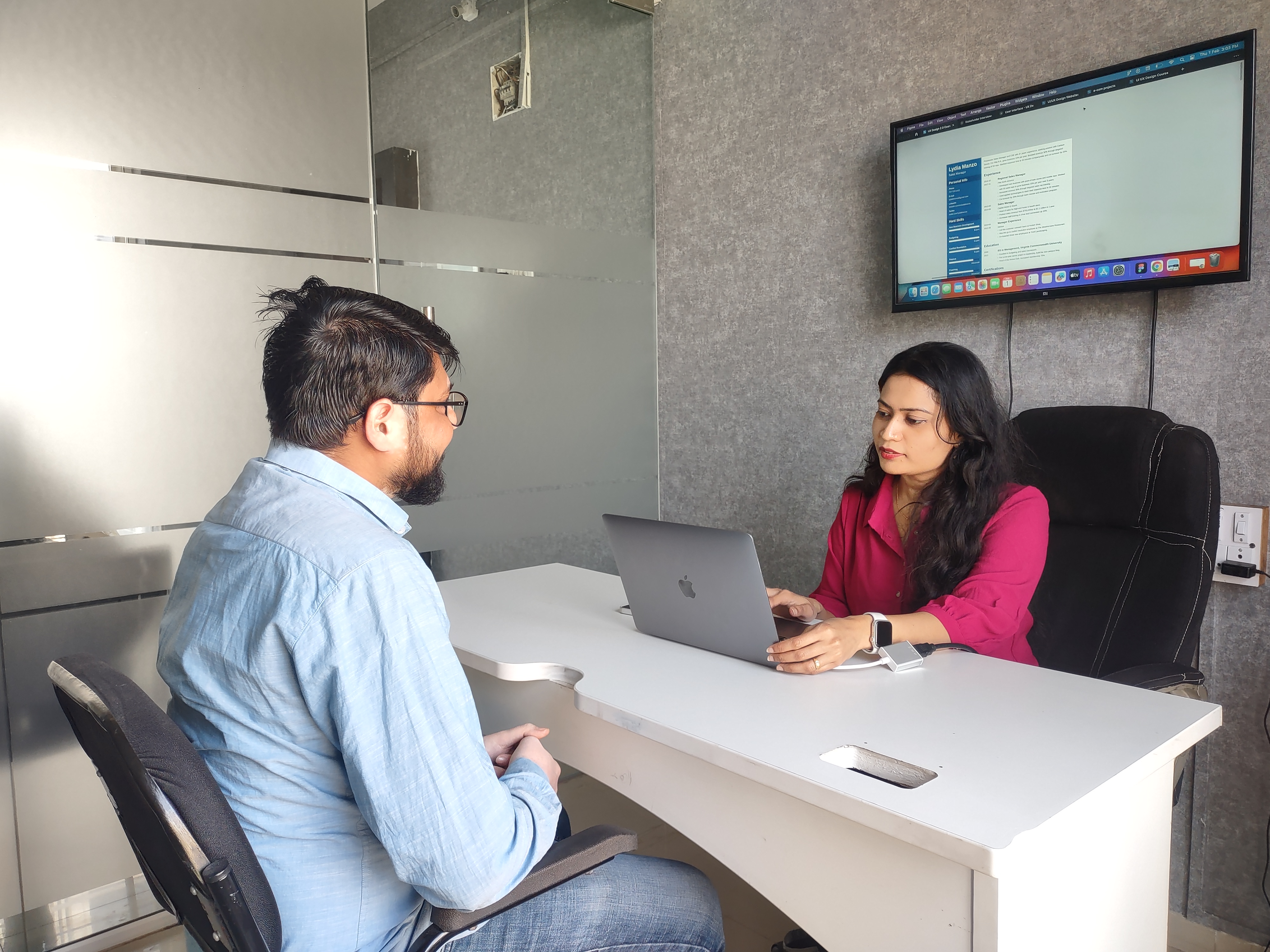 Mock interview session with panel