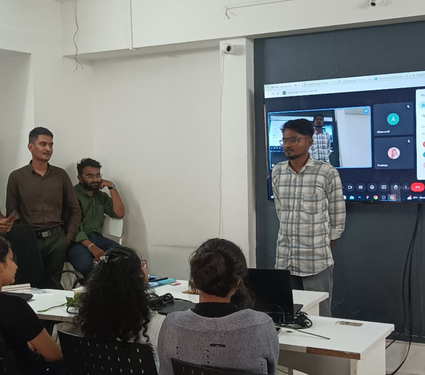 Students working in AI research lab